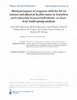 Research paper thumbnail of Minimal impact of response shift for SF-12 mental and physical health status in homeless and vulnerably housed individuals: an item-level multi-group analysis