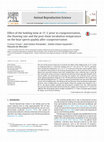 Effect of the holding time at 15°C prior to cryopreservation, the thawing rate and the post-thaw incubation temperature on the boar sperm quality after cryopreservation Cover Page