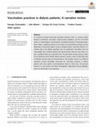 Vaccination practices in dialysis patients: A narrative review Cover Page