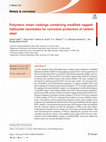 Polymeric smart coatings containing modified capped halloysite nanotubes for corrosion protection of carbon steel Cover Page