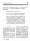 Elasto-Plastic Finite Element Modeling of Short Carbon Fiber Reinforced 3D Printed Acrylonitrile Butadiene Styrene Composites Cover Page