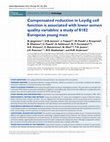 Compensated reduction in Leydig cell function is associated with lower semen quality variables: a study of 8182 European young men Cover Page