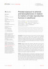 Prenatal exposure to phenols and benzophenones in relation to markers of male reproductive function in adulthood Cover Page