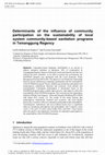 Determinants of the influence of community participation on the sustainability of local system community-based sanitation programs in Temanggung Regency Cover Page