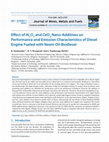 Effect of Al2O3 and CeO2 Nano-Additives on Performance and Emission Characteristics of Diesel Engine Fueled with Neem Oil-Biodiesel Cover Page