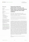 Improving productive performance, immunity, and health status of growing rabbits by using honey bee venom (Apis mellifera) Cover Page