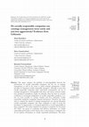 Do socially responsible companies use earnings management more rarely and (or) less aggressively? Evidence from Lithuania Cover Page