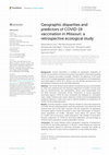 Research paper thumbnail of Geographic disparities and predictors of COVID-19 vaccination in Missouri: a retrospective ecological study