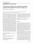 Research paper thumbnail of The importance of climatic factors and outliers in predicting regional monthly campylobacteriosis risk in Georgia, USA