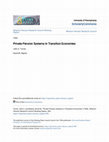 Research paper thumbnail of Private Pension Systems in Transition Economies