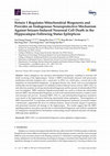 Sirtuin 1 Regulates Mitochondrial Biogenesis and Provides an Endogenous Neuroprotective Mechanism Against Seizure-Induced Neuronal Cell Death in the Hippocampus Following Status Epilepticus Cover Page