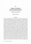 Africanising Neurodiversity Cover Page