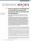 Immune signatures of pathogenesis in the peritoneal compartment during early infection of sheep with Fasciola hepatica Cover Page