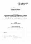 Heterotrophic growth of the cyanobacterium Anabaena (Nostoc) sp. strain PCC7120 and its dependence on a functional cox1 locus encoding cytochrome c oxidase Cover Page