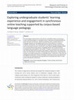 Research paper thumbnail of Exploring undergraduate students' learning experience and engagement in synchronous online teaching supported by corpus-based language pedagogy