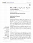 Editorial: Enhancing Quality of Life in Ambient Spaces Cover Page