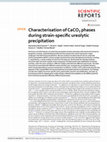 Research paper thumbnail of Characterisation of CaCO3 phases during strain-specific ureolytic precipitation