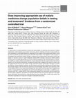 Does improving appropriate use of malaria medicines change population beliefs in testing and treatment? Evidence from a randomized controlled trial Cover Page