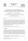 The pricing of systematic liquidity risk: Empirical evidence from the US stock market Cover Page