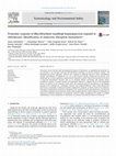 Research paper thumbnail of Proteomic response of Macrobrachium rosenbergii hepatopancreas exposed to chlordecone: Identification of endocrine disruption biomarkers?