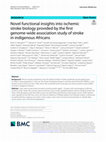 Novel functional insights into ischemic stroke biology provided by the first genome-wide association study of stroke in indigenous Africans Cover Page