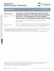 Correction: A multi-component reaction for the synthesis of pyrido [1,2-b] isoquinoline derivatives via the [3 + 2] cycloaddition reaction between alkynes and in situ generated isoquinolinium ylides Cover Page