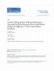 Guide to Interpretation of Structural Features Associated with the Kentucky River Fault System Along U.S. Highway 27 Near Camp Nelson, Kentucky Cover Page