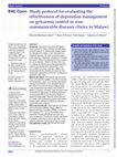 Study protocol for evaluating the effectiveness of depression management on gylcaemic control in non-communicable diseases clinics in Malawi Cover Page