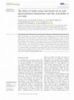 The effects of tannin extract and linseed oil on yield, physicochemical characteristics and fatty acid profile of ewe milk Cover Page