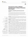 Therapeutic Inertia in Multiple Sclerosis Care: A Study of Canadian Neurologists Cover Page