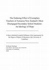 The enduring effect of exemplary teachers of Aotearoa New Zealand’s most disengaged secondary school students : an ideology of hope Cover Page