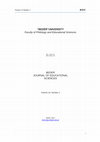 BJES iii INTERNATIONAL ADVISORY BOARD EDITORIAL BOARD Volume 14 Number 1 BJES v Ph.D Ömer Serdar Öztürk, ALFA Project Consultancy and Management, Macedonia Cover Page