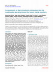 Copyright © 2014 SciRes. OPEN ACCESS Assessment of dairy products consumed on the Arakmarket as determined by heavy metal residues Cover Page