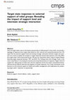 Research paper thumbnail of Target state responses to external support of rebel groups: Revealing the impact of support level and interstate strategic interaction