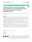 A simple method to improve the antibiotic elution profiles from polymethylmethacrylate bone cement spacers by using rapid absorbable sutures Cover Page