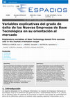 Variables explicativas del grado de éxito de las Nuevas Empresas de Base Tecnológica en su orientación al mercado Cover Page