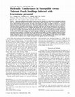 Hydraulic Conductance in Susceptible versus Tolerant Peach Seedlings Infected with Leucostoma persoonii Cover Page