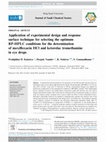 Application of experimental design and response surface methodology to optimize the procedure to obtain a bactericide and highly antioxidant aqueous extract from orange peels Cover Page