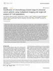 Stratification of chemotherapy-treated stage III colorectal cancer patients using multiplexed imaging and single-cell analysis of T-cell populations Cover Page