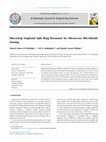 Microstrip Stopband Split Ring Resonator For Microwave Microfluidic Sensing Cover Page