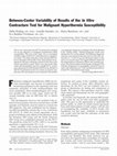 Between-Center Variability of Results of the In Vitro Contracture Test for Malignant Hyperthermia Susceptibility Cover Page