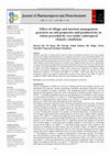 Effect of tillage and nutrient management practices on soil properties and productivity in wheat preceded by rice under subtropical climatic conditions Cover Page