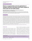 Effects of complementary and sole applications of inorganic fertilizers and winery solid waste compost on maize yield and soil health indices Cover Page