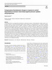 Compensatory hemodynamic changes in response to central hypovolemia in humans: lower body negative pressure: updates and perspectives Cover Page