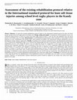 Assessment of the existing rehabilitation protocol relative to the International standard protocol for knee soft tissue injuries among school level rugby players in the Kandy zone Cover Page