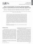 Effect of solvent polarity on extraction yield and antioxidant properties of phytochemicals from bean (Phaseolus vulgaris) seeds Cover Page