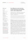 Sex difference and outcome trends following transcatheter aortic valve replacement Cover Page