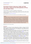 Associations between depression, height and body mass index in adolescent and adult population of Penza city and oblast, Russia Cover Page