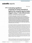 Evaluating repellence properties of catnip essential oil against the mosquito species Aedes aegypti using a Y-tube olfactometer Cover Page