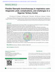 Flexible fiberoptic bronchoscopy in respiratory care: Diagnostic yield, complications, and challenges in a Nigerian Tertiary Center Cover Page